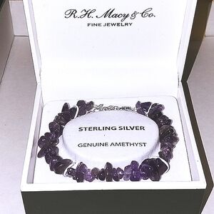 Amethyst and Sterling silver bracelet, New